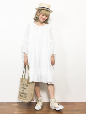 「45R（フォーティファイブアール）のアイテム（バッグ）」を使った、piya*さん（レディース・154cm）の夏コーディネート