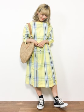 「サークルバッグ」｜piya*さん（レディース・154cm）の夏コーディネート