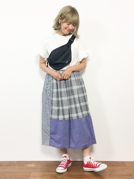 「chambre de charme（シャンブルドゥシャーム）のアイテム」を使った、piya*さん（レディース・154cm）の夏コーディネート