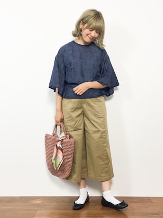 カルドファブリカ☆60/-ローンカットワーク刺繍ワイドスリーブ
