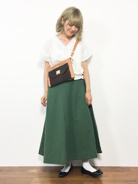 「Via Demizon（ビアデミゾン）のアイテム」を使った、piya*さん（レディース・154cm）の夏コーディネート