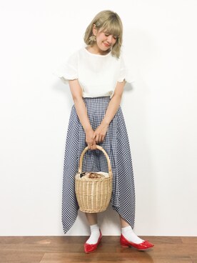 「Ctrl freak （コントロール フリーク）のアイテム」を使った、piya*さん（レディース・154cm）の夏コーディネート