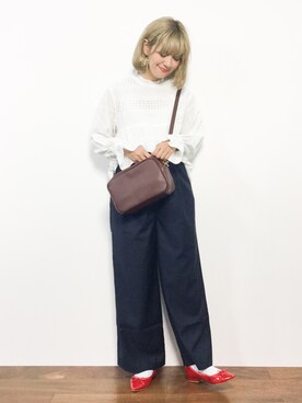 「merlot plus（メルロープリュス）のアイテム」を使った、piya*さん（レディース・154cm）の夏コーディネート