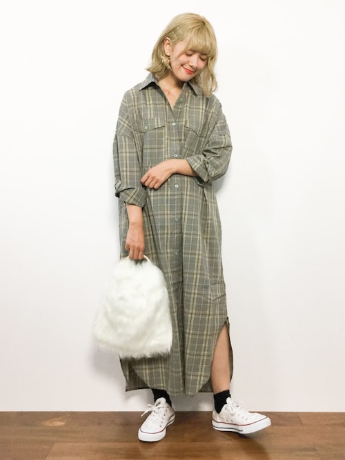 Piya Zozotown As Know As Pinkyのシャツワンピースを使ったコーディネート Wear Piya Zozotown As Know As Pinkyのシャツワンピースを使ったコーディネート Wear