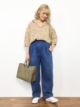 「OJO DE MEX（オホデメックス）のアイテム」を使った、piya*さん（レディース・154cm）の秋コーディネート