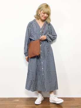 「Vネック」｜piya*さん（レディース・154cm）の秋コーディネート