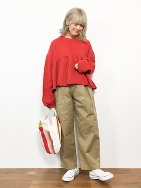 「ADIEU TRISTESSE（アデュートリステス）のアイテム」を使った、piya*さん（レディース・154cm）の秋コーディネート