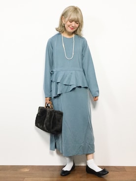 「merlot plus（メルロープリュス）のアイテム」を使った、piya*さん（レディース・154cm）の秋コーディネート