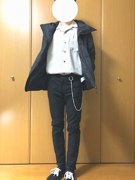 「フォロバ」｜「アイテム（ダウンジャケット/コート）」を使った、taro_さん（メンズ・176cm）の秋コーディネート