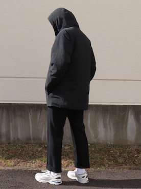 「shiyoh」｜「アイテム（ダウンジャケット/コート）」を使った、H2.さん（メンズ・177cm）の冬コーディネート