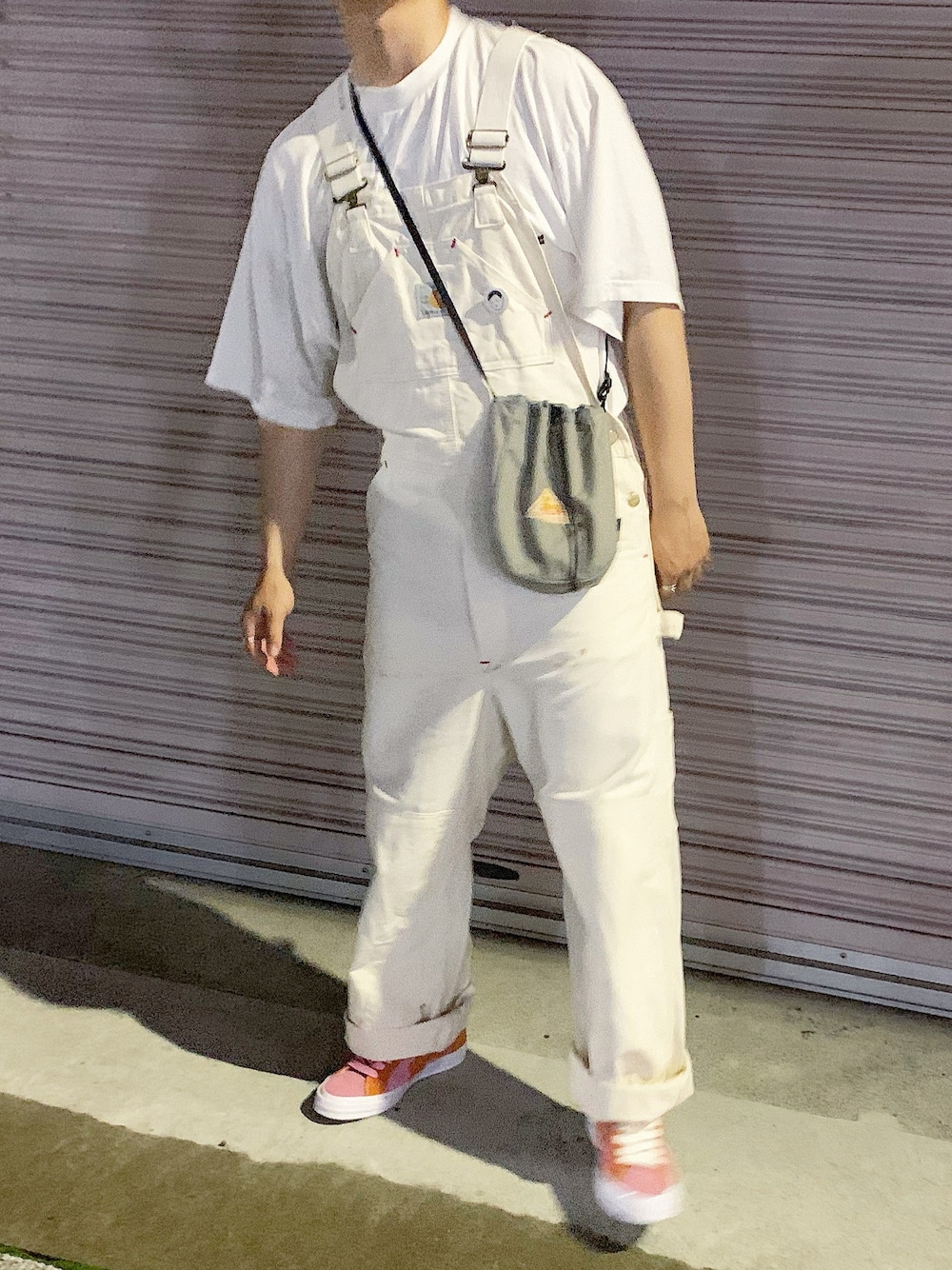 Carhartt ホワイト オーバーオール carhartt - ビンテージ 60s カーハート白 ホワイト エプロン