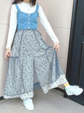 「Honeys（ハニーズ）のアイテム（その他トップス）」を使った、みさん（レディース・156cm）の春コーディネート
