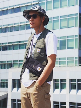 「Carhartt（カーハート）のアイテム（その他）」を使った、Kcさん（メンズ・179cm）の秋コーディネート