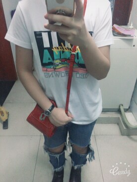 「RCWB（アールシーダブリュービー）のアイテム（トップス）」を使った、JoyceRoccckさん（レディース・158cm）の夏コーディネート