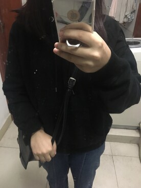 「BUBBLES（バブルス）のアイテム（パーカー）」を使った、JoyceRoccckさん（レディース・158cm）の秋コーディネート