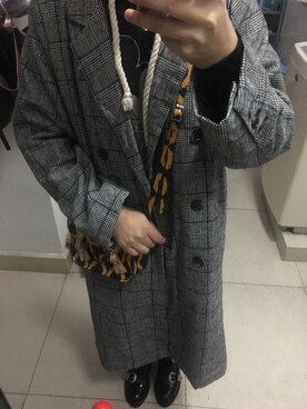 「PULL&BEAR（プルアンドベア）のアイテム（ブーツ）」を使った、JoyceRoccckさん（レディース・158cm）の秋コーディネート