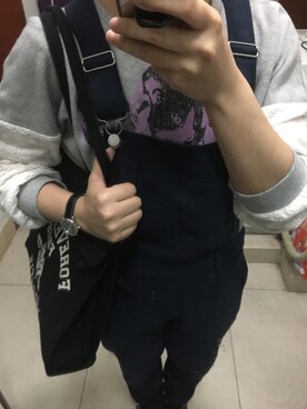 「jouetie（ジュエティ）のアイテム（サロペット/オーバーオール）」を使った、JoyceRoccckさん（レディース・158cm）の春コーディネート