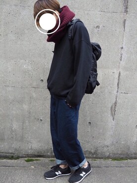 「Anello」｜「アイテム（スウェット）」を使った、TERUさん（メンズ・180cm）の秋コーディネート