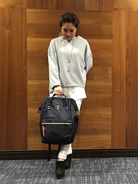 「Anello」｜「アイテム（アクセサリー）」を使った、h1203iさん（レディース・148cm）の冬コーディネート