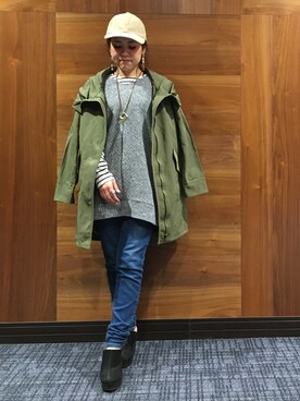 「セットアイテム」｜「アイテム（その他アウター）」を使った、h1203iさん（レディース・148cm）の冬コーディネート