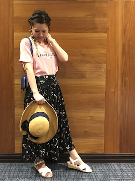 「スカーチョ」｜「アイテム（財布/小物）」を使った、h1203iさん（レディース・148cm）の夏コーディネート