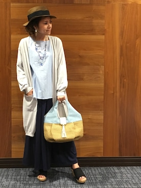 「3can4on（サンカンシオン）のアイテム（サンダル）」を使った、h1203iさん（レディース・148cm）の夏コーディネート