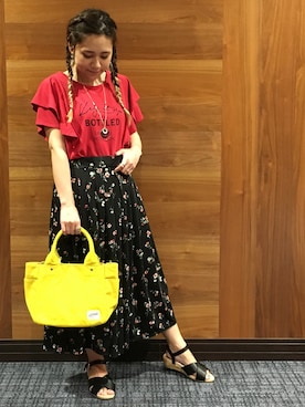 「ミニトート」｜「アイテム（サンダル）」を使った、h1203iさん（レディース・148cm）の夏コーディネート