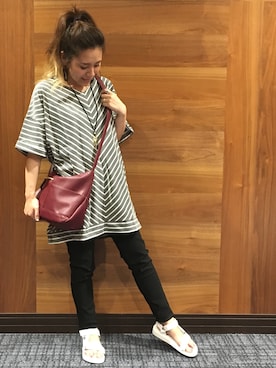 「3can4on（サンカンシオン）のアイテム（サンダル）」を使った、h1203iさん（レディース・148cm）の夏コーディネート