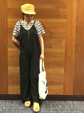 「ロンパース」｜「アイテム（アンサンブル）」を使った、h1203iさん（レディース・148cm）の夏コーディネート