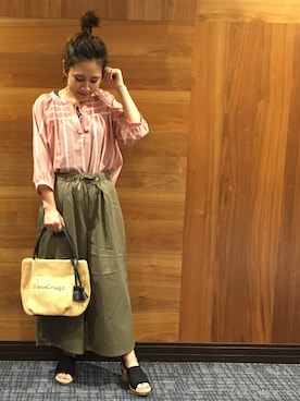 「3can4on（サンカンシオン）のアイテム（サンダル）」を使った、h1203iさん（レディース・148cm）の夏コーディネート