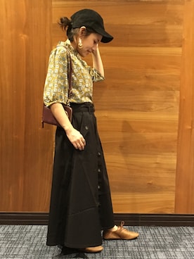 「3can4on（サンカンシオン）のアイテム（帽子）」を使った、h1203iさん（レディース・148cm）の夏コーディネート