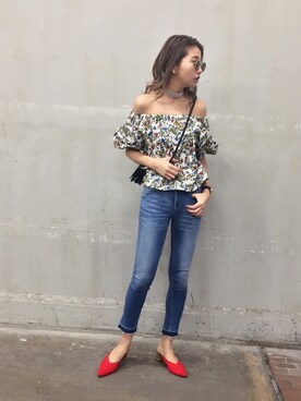 「ローパンプス」｜草野春香さん（レディース・170cm）の冬コーディネート