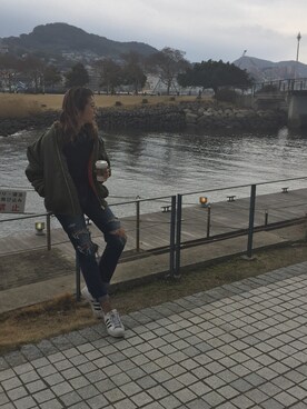 草野春香さん（レディース・170cm）の冬コーディネート