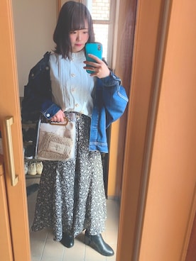 「sango（sango）のアイテム（ジャケット/アウター）」を使った、𝑅  𝐼  𝑁  ☁️さん（レディース・159cm）の冬コーディネート