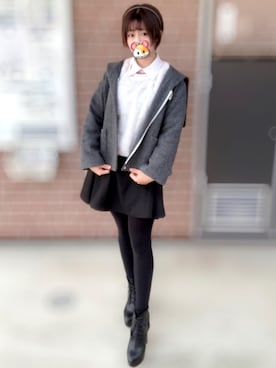「HELLY HANSEN（ヘリーハンセン）のアイテム（ジャケット/アウター）」を使った、mio*さん（レディース・152cm）の秋コーディネート