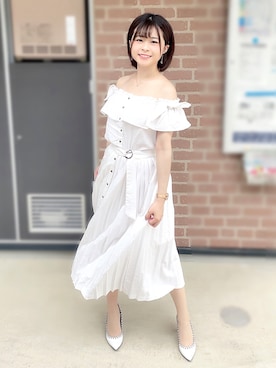 「肌見せ」｜「アイテム（腕時計）」を使った、mio*さん（レディース・152cm）の春コーディネート