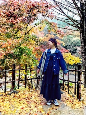 「CONVERSE（コンバース）のconverse（コンバース） ALL STAR OX（オールスターOX）（スニーカー）」を使った、りおんぐさん（レディース・150cm）の秋コーディネート