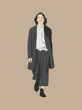 「Yohji Yamamoto（ヨウジヤマモト）のアイテム（チノパンツ）」を使った、The Othersさん（メンズ・173cm）の夏コーディネート