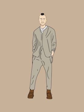 「nonnative（ノンネイティブ）のアイテム（ノーカラージャケット）」を使った、The Othersさん（メンズ・177cm）の夏コーディネート