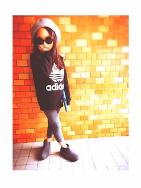 「ROPE' PICNIC（ロペピクニック）のアイテム（ハンチング/ベレー帽）」を使った、yukimana.styleさん（キッズ・120cm）の春コーディネート
