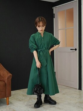 シャツワンピースを使った 小柄女子 の人気ファッションコーディネート Wear