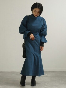 Auli アウリィ の 低身長向けサイズ チェックマーメイドワンピース ワンピース Wear