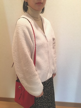 「UNIQLO（ユニクロ）のエクストラファインメリノリブタートルネックセーター（長袖）（ニット/セーター）」を使った、ろんさん（レディース・168cm）の冬コーディネート