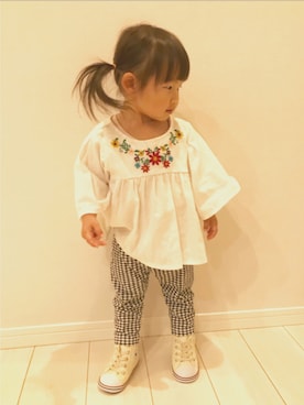 「allstar」｜「アイテム（シャツ/ブラウス）」を使った、K&I___☺︎︎さん（キッズ・80cm）の春コーディネート