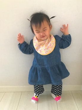 「9ヶ月」｜「アイテム（その他）」を使った、K&I___☺︎︎さん（キッズ・70cm）の春コーディネート