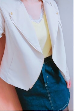 「PATTERN・fiona （パターンフィオナ）のアイテム（ジャケット/アウター）」を使った、ゆいちゃんさん（レディース・160cm）の春コーディネート