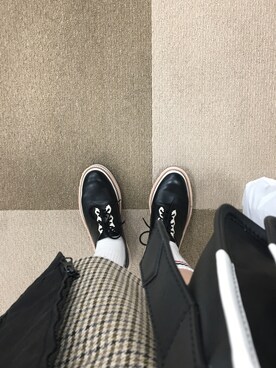 「ZARA（ザラ）のアイテム（ローファー、ブラック系）」を使った、misaki さん（レディース・159cm）の秋コーディネート