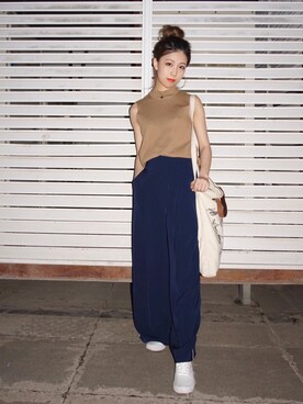 「initial（イニシャル）のアイテム（バッグ）」を使った、migaさん（レディース・160cm）の春コーディネート