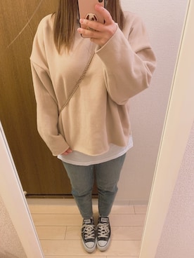 「スウェット×シャツ」｜ayuさん（レディース・162cm・20代）の冬コーディネート