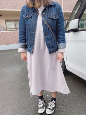 「アイテム（デニムジャケット）」を使った、ayuさん（レディース・162cm・20代）の春コーディネート